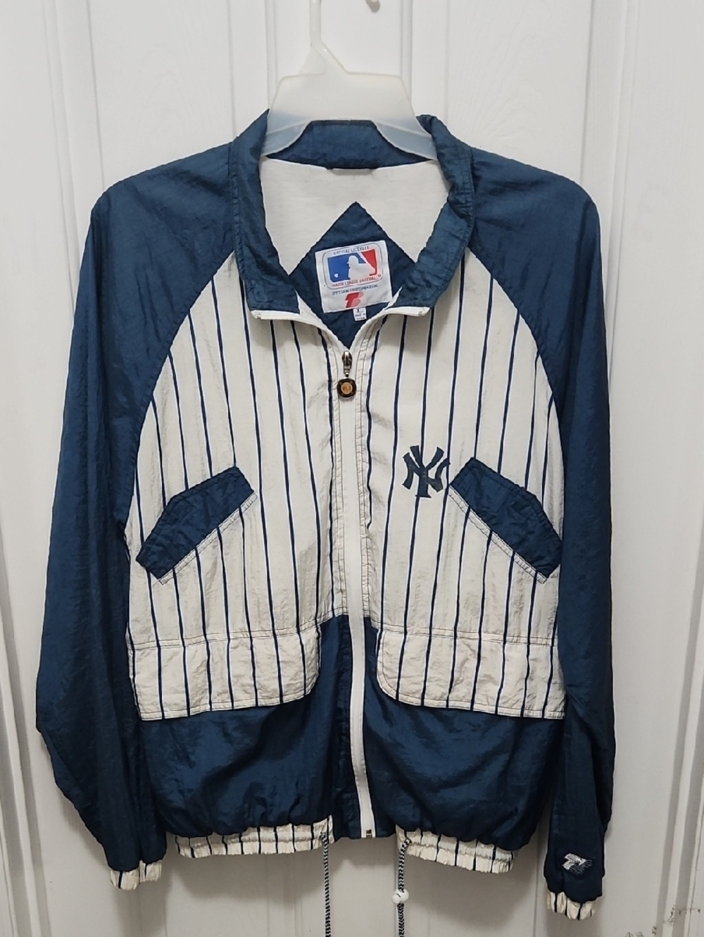 MLB New York Yankees Navy & White Pinstripe Jacket